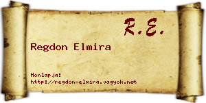 Regdon Elmira névjegykártya